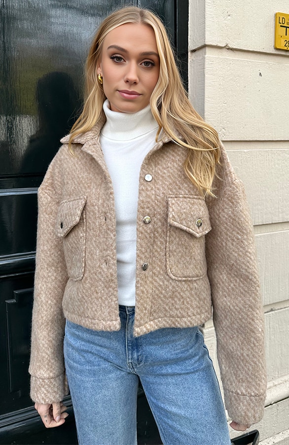 Soft Short Jacket Beige – shoparchief, foto 5