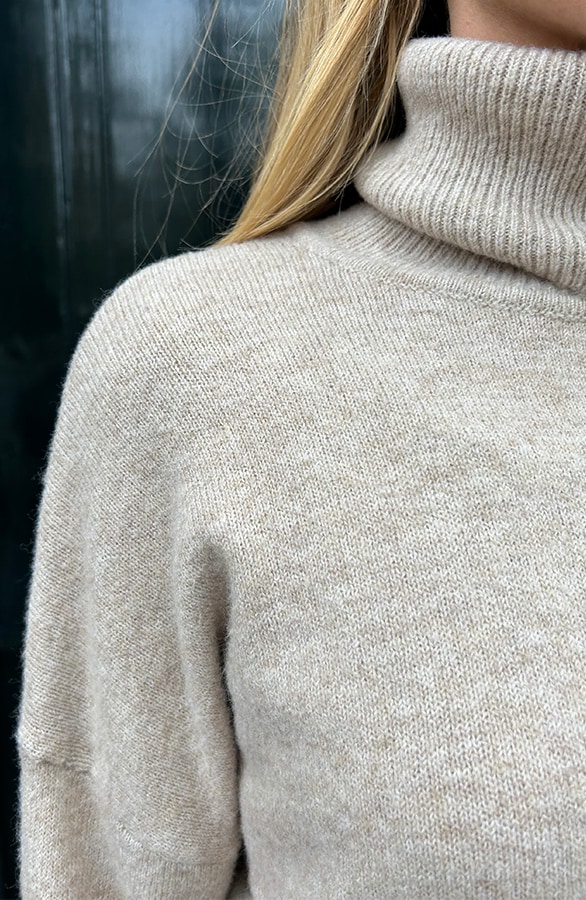 Ultra Soft Oversized Coltrui Met Split Beige – shoparchief, foto 2