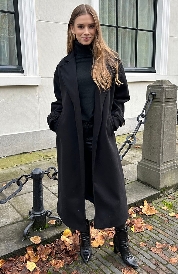 Classy Long Coat Zwart – shoparchief