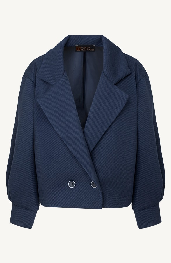 Classy Pofmouw Coat Dark Blue – shoparchief, foto 4