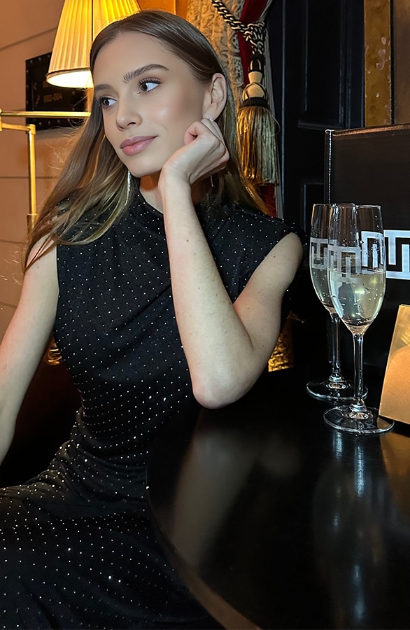 Diamonds Top Met Schoudervulling Zwart – shoparchief, foto 10