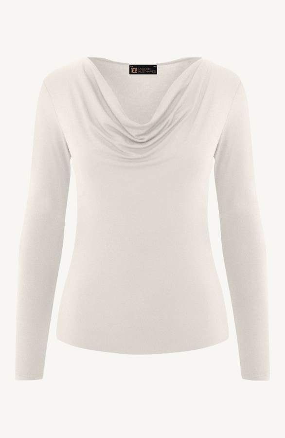 Essence Long Sleeve Waterval Top Beige – shoparchief, foto 2