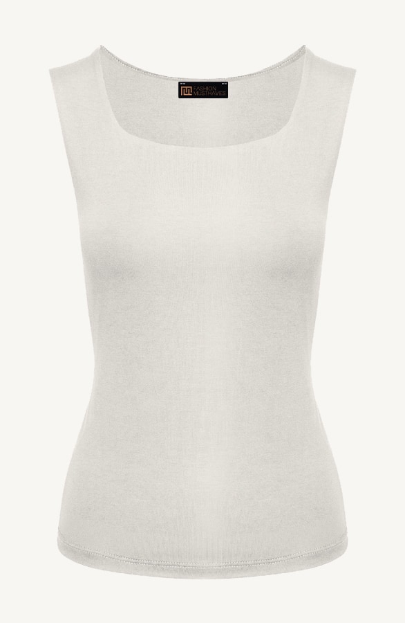 Essence Top Square Neck Beige – shoparchief