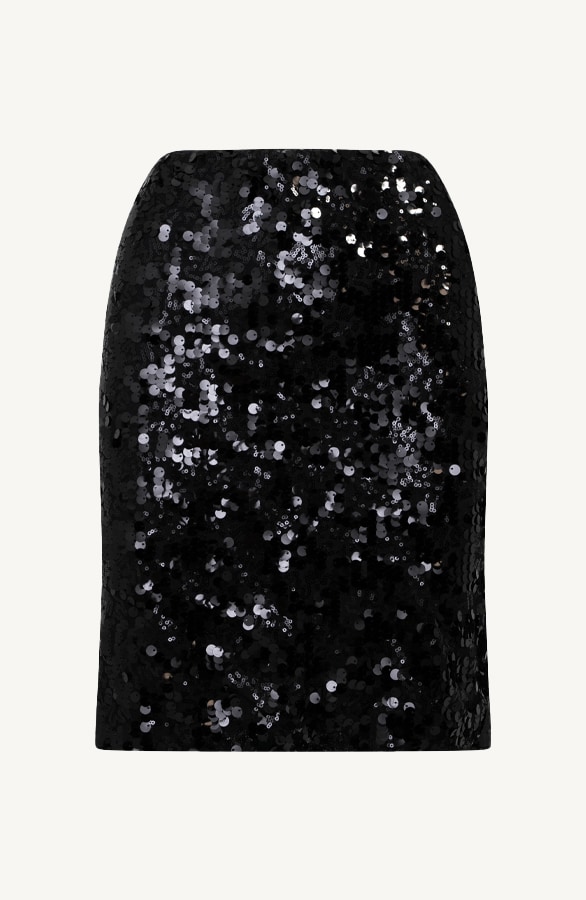 Exclusive Pailletten Skirt Zwart – shoparchief