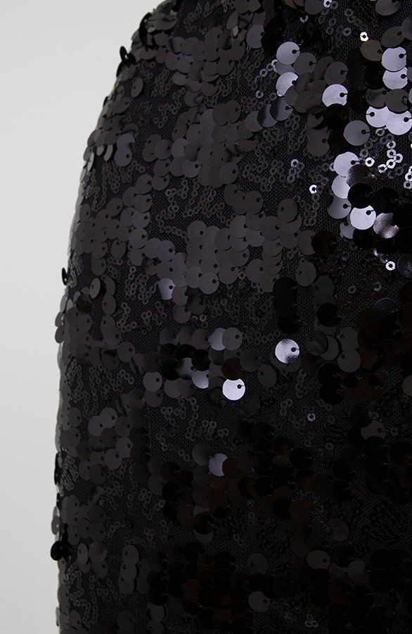 Exclusive Pailletten Skirt Zwart – shoparchief, foto 3