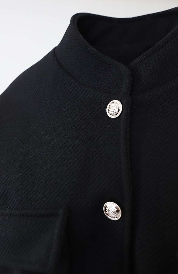 Gemeleerde Bomber Jacket Zwart – shoparchief, foto 3