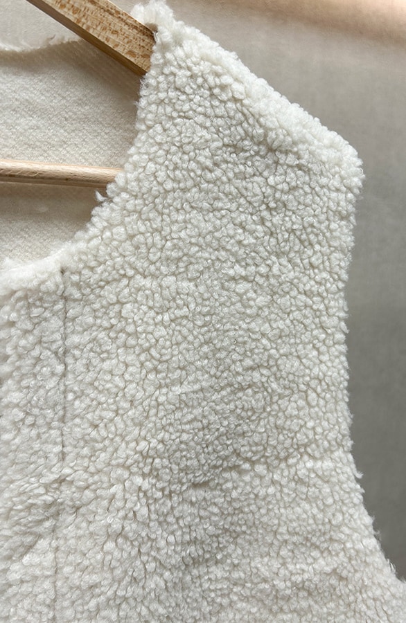Gilet Pocket Teddy Light Beige – vesten, foto 7