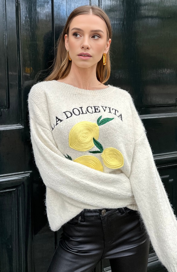 La Dolce Vita Lemon Trui Beige – shoparchief, foto 5
