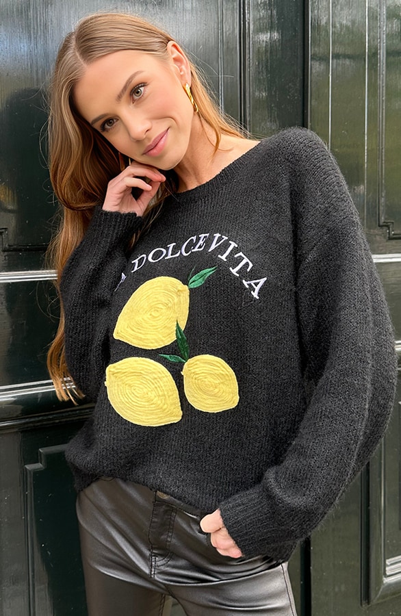 La Dolce Vita Lemon Trui Zwart – shoparchief