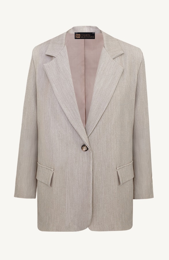 Loose Fit Blazer Taupe – shoparchief
