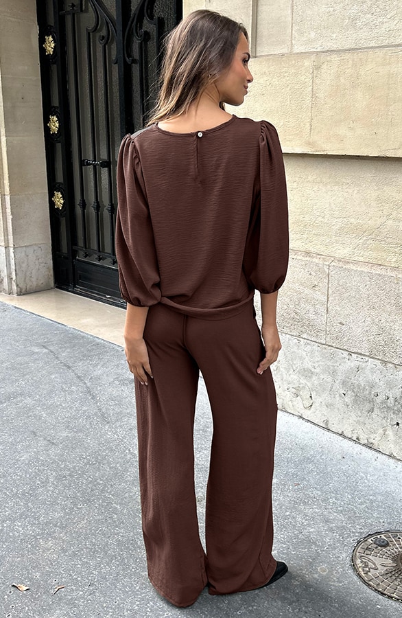 Mila Pantalon Choco Petite – shoparchief, foto 5