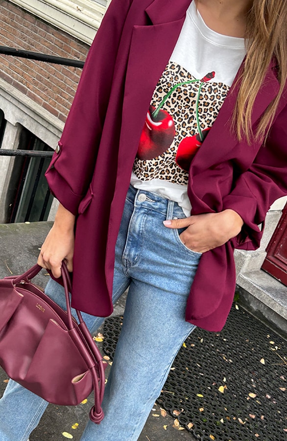 Oversized Blazer Limited Burgundy – shoparchief, foto 8