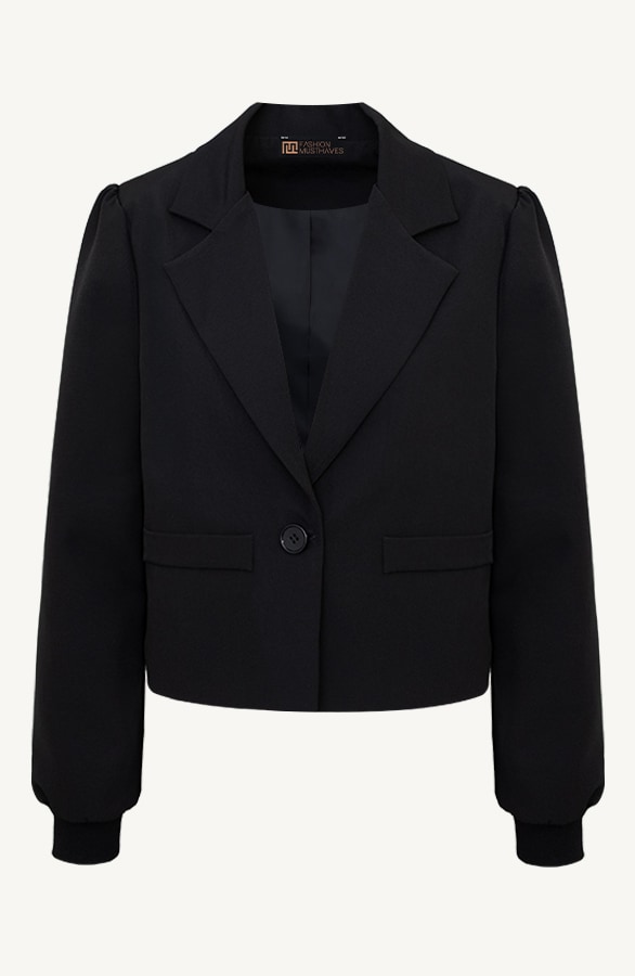 Pofmouw Blazer Zwart – shoparchief