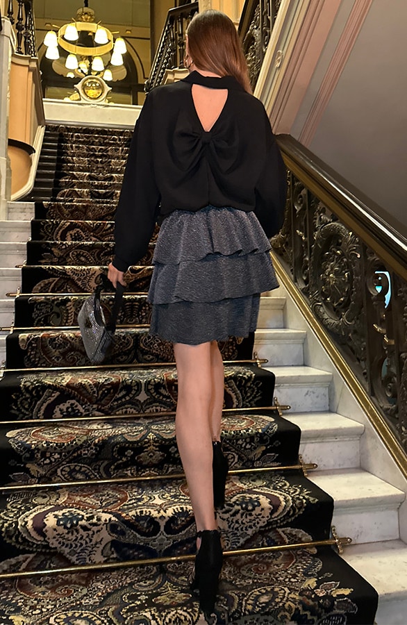 Ruffle Lurex Rok Zilver – shoparchief, foto 4