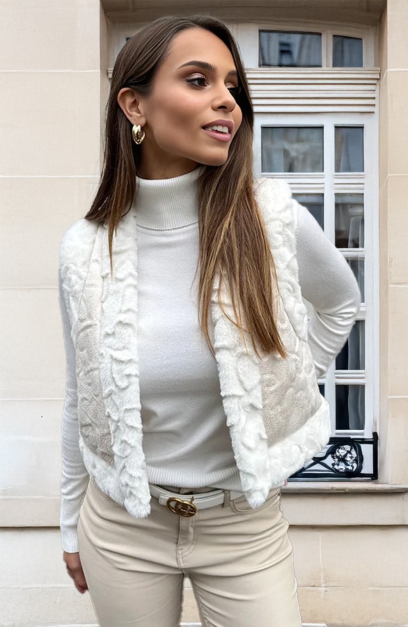 Soft Heart Gilet Beige Ecru – shoparchief