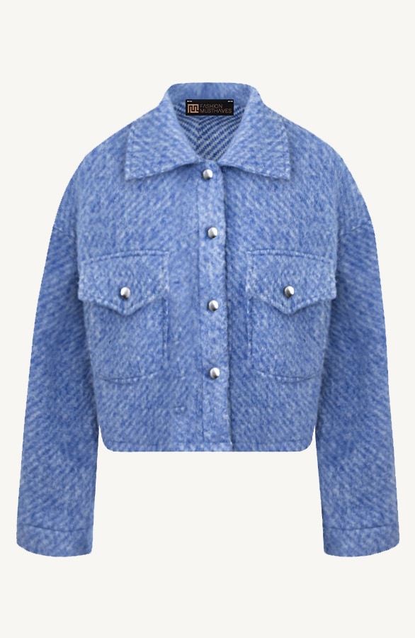 Soft Short Jacket Blauw – shoparchief