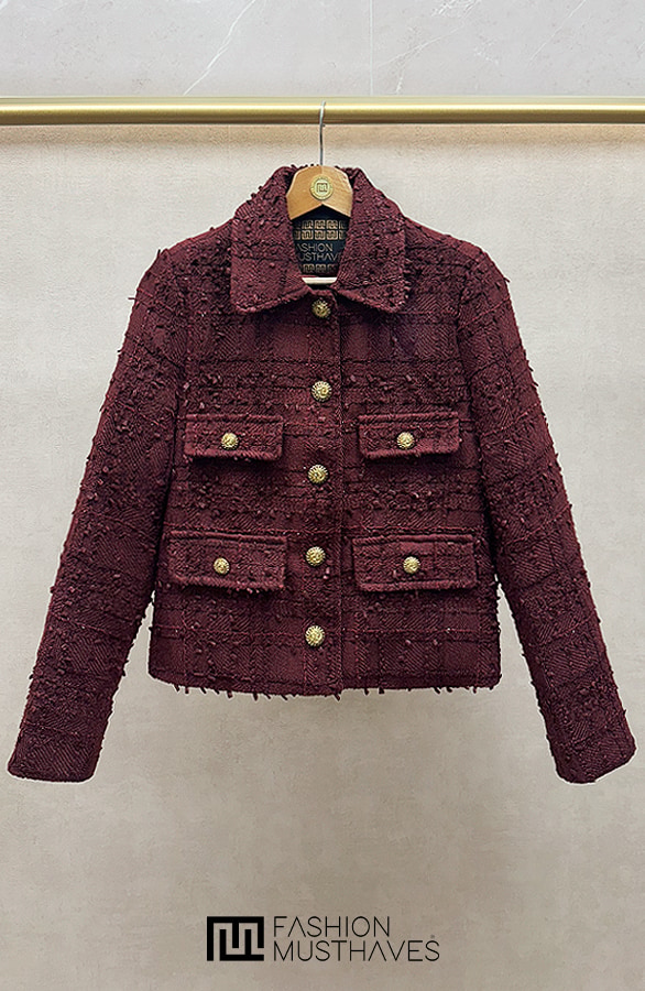 Tweed Jacket Bordeaux – shoparchief