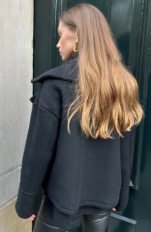 Woven Jas Exclusive Zwart – shoparchief, foto 3