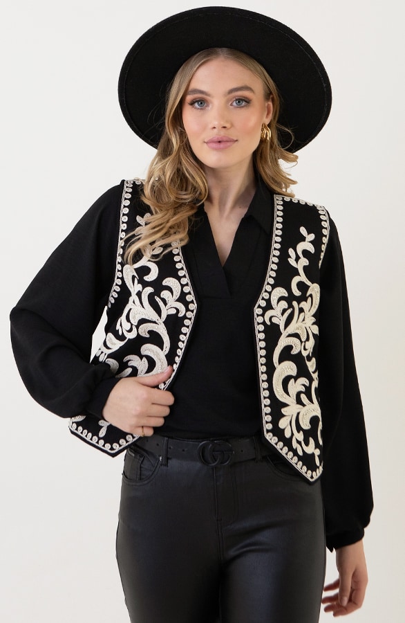 Beads Gilet Zwart – gilets, foto 8