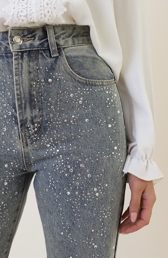 Diamond Denim Jeans Wide Leg – spijkerbroeken, foto 7