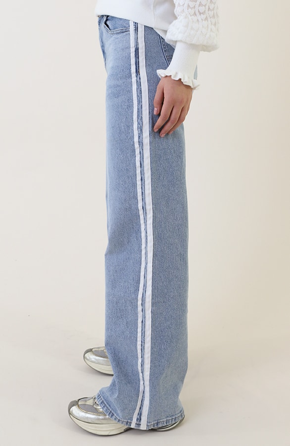 High Waist Denim Jeans mit Paspel Blue, Shoparchiv