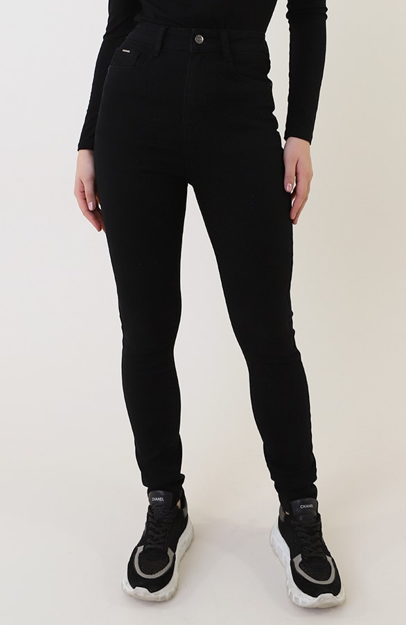 High Waist Stretch Skinny Jeans Black FMH – spijkerbroeken, foto 5