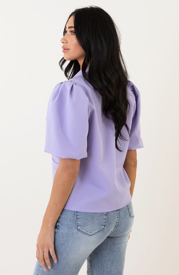 Lilly Puff Sleeve Blazer Lila – shoparchief, foto 8