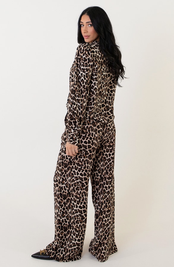 Mila Blouse Long Sleeve Leopard Zwart – shoparchief, foto 8