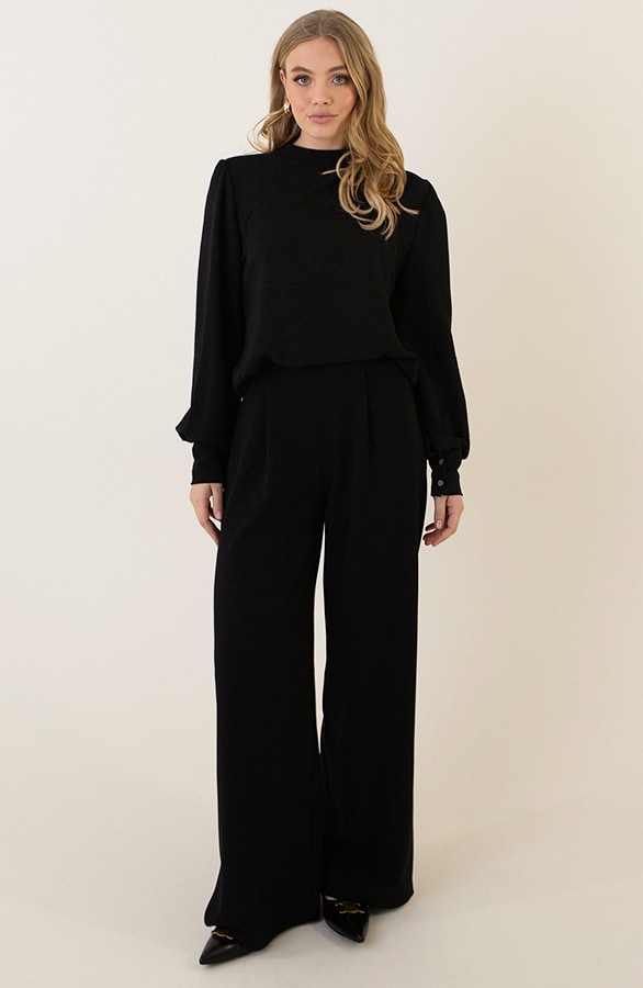Mila Blouse Long Sleeve Zwart – alle kleding, foto 11