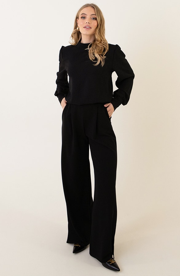 Mila Blouse Long Sleeve Zwart – alle kleding, foto 12
