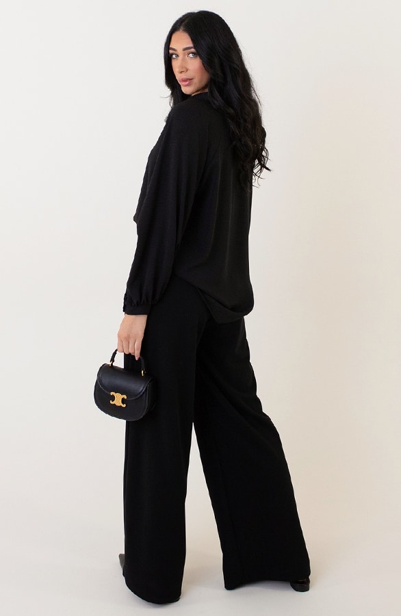 Mila Pantalon Zwart Regular – broeken en shorts, foto 13