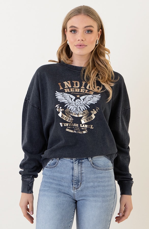 Rebels Trui Stone Wash – truien, foto 4