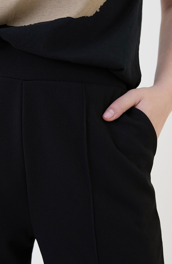 Scuba Wide Leg Pantalon Zwart – shoparchief, foto 8