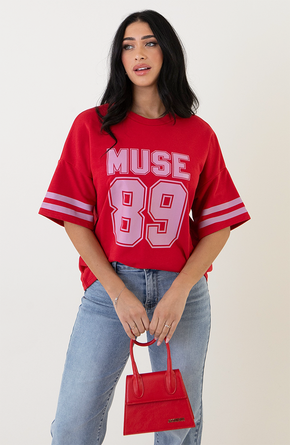 T-shirt With Muse 89 Rood – shoparchief, foto 12