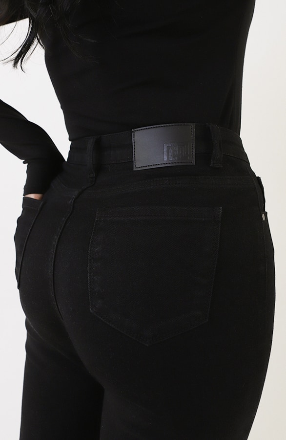 Wide Leg Jeans Black Stretch FMH – spijkerbroeken, foto 6