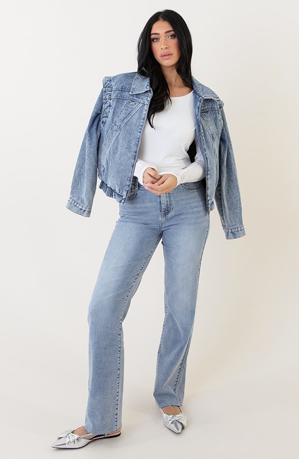 Wide Leg Jeans Blue Stretch FMH, Foto 4