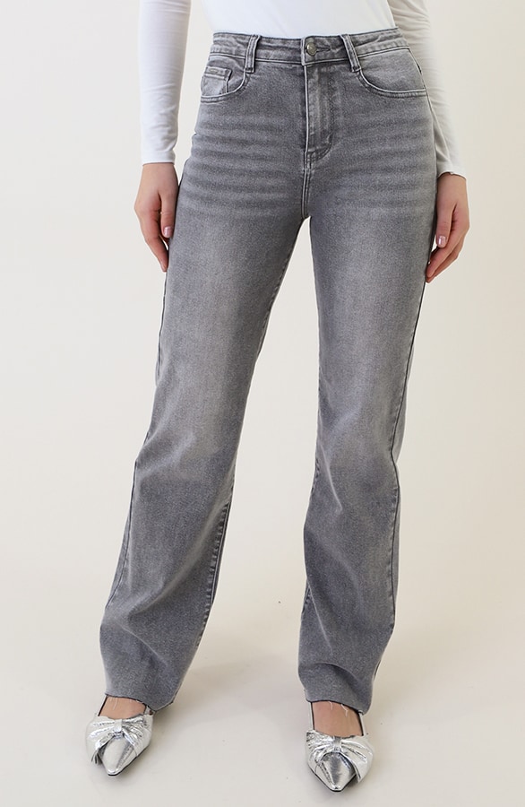Wide Leg Jeans Grey Stretch FMH – spijkerbroeken, foto 5