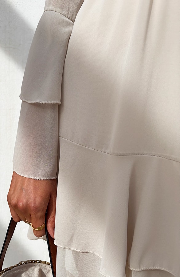 Atelier Ruffle Dress Beige – shoparchief, foto 8