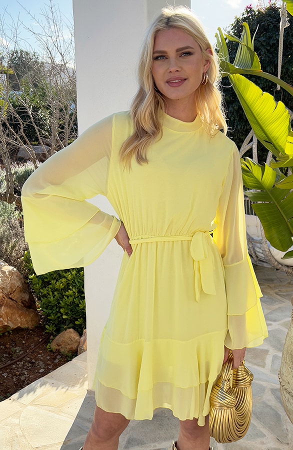 Atelier Ruffle Dress Butter Yellow – shoparchief, foto 5