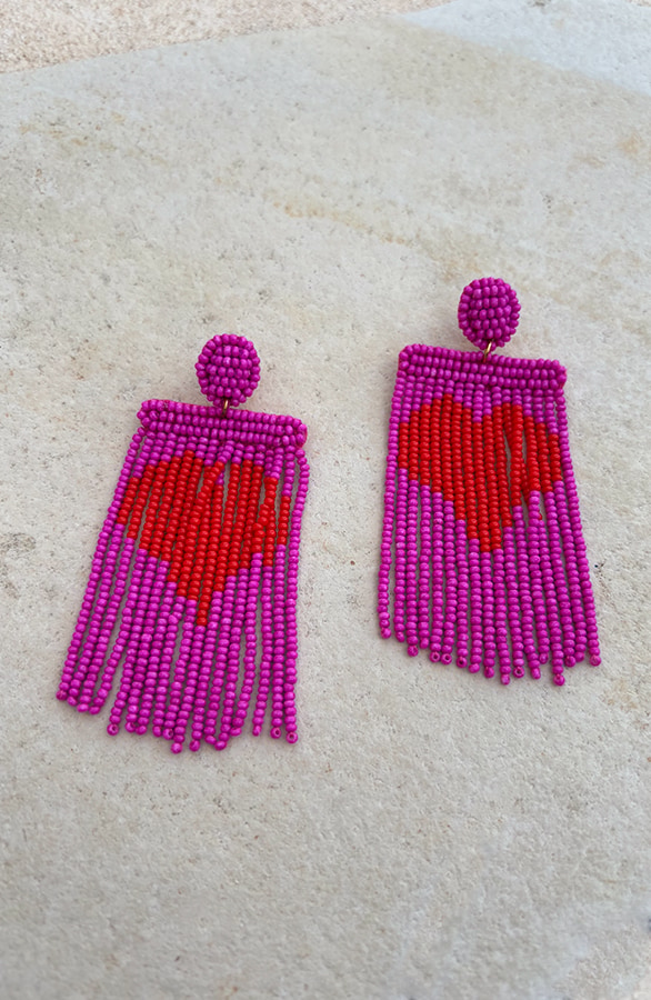 Love Me Beads Oorbellen Handmade Pink – shoparchief