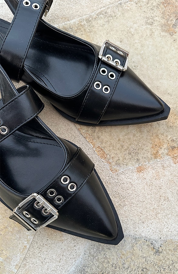 Buckle Slingback Black – shoparchief, foto 3