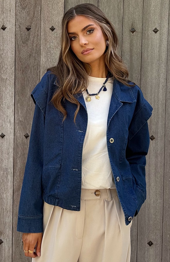 Denim Detail Shoulder Jacket – alle kleding, foto 8