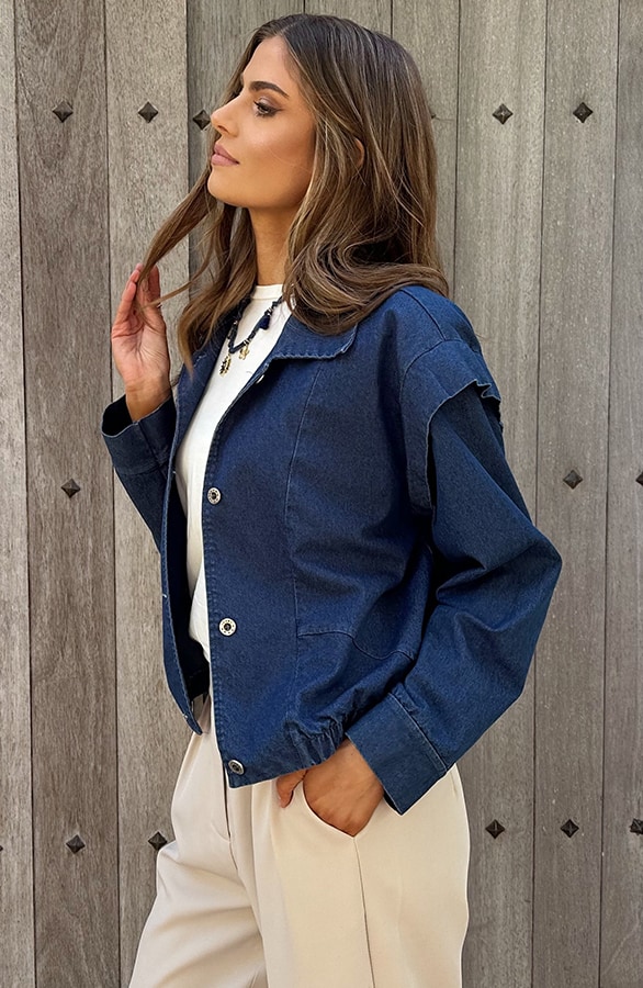 Denim Detail Shoulder Jacket – alle kleding, foto 7