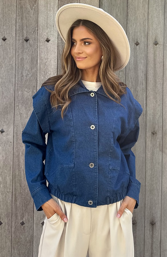Denim Detail Shoulder Jacket – alle kleding, foto 10