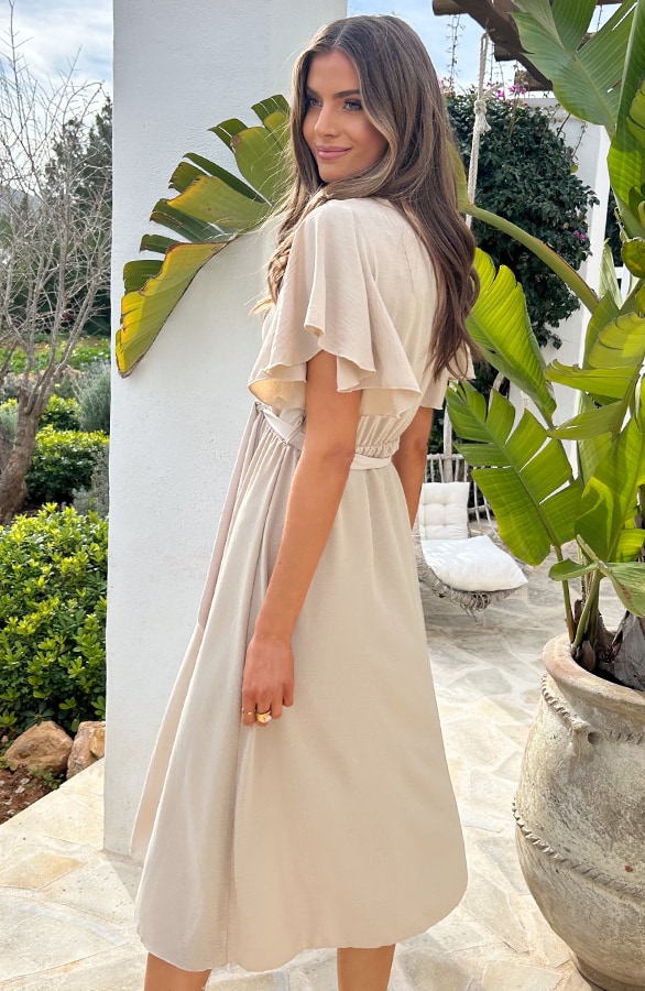 Florence Midikleid Beige 2.0, Kleider, Foto 2