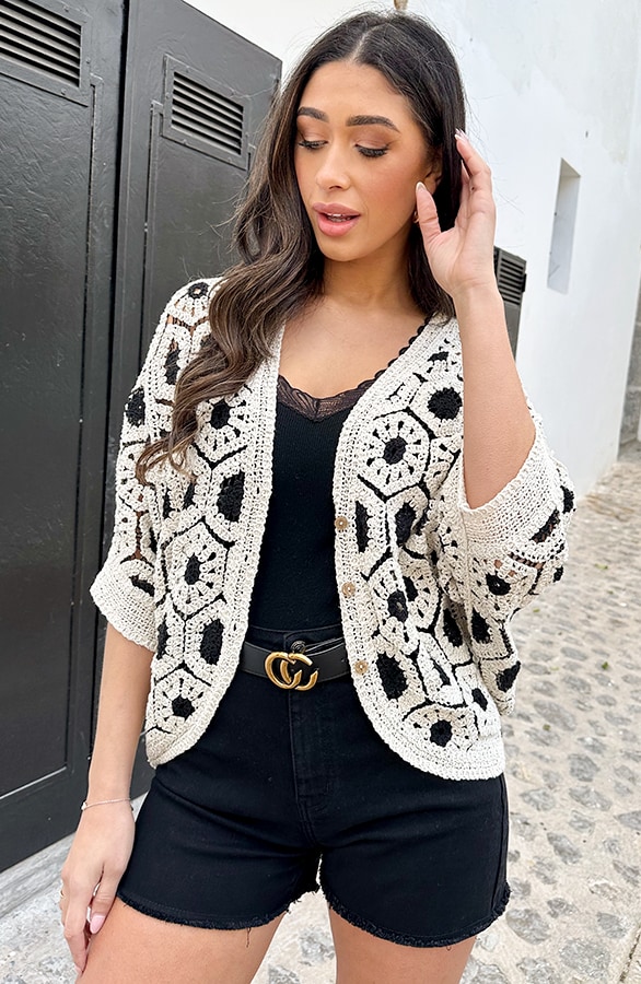 Gehaakt Vest Ecru – shoparchief, foto 9