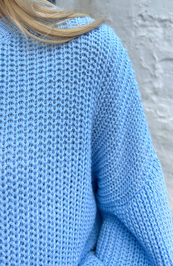 Gehaakte Trui Met Pofmouw Baby Blauw – shoparchief, foto 3