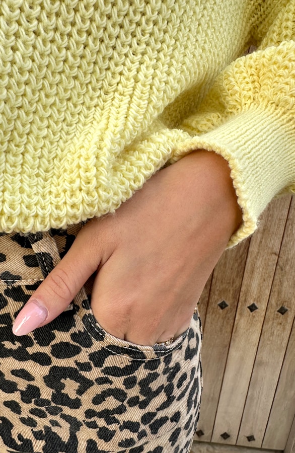 Gehaakte Trui Met Pofmouw Butter Yellow – shoparchief, foto 7