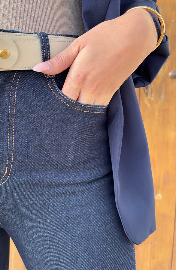 High Waist Stretch Skinny Jeans Dark FMH – spijkerbroeken, foto 9