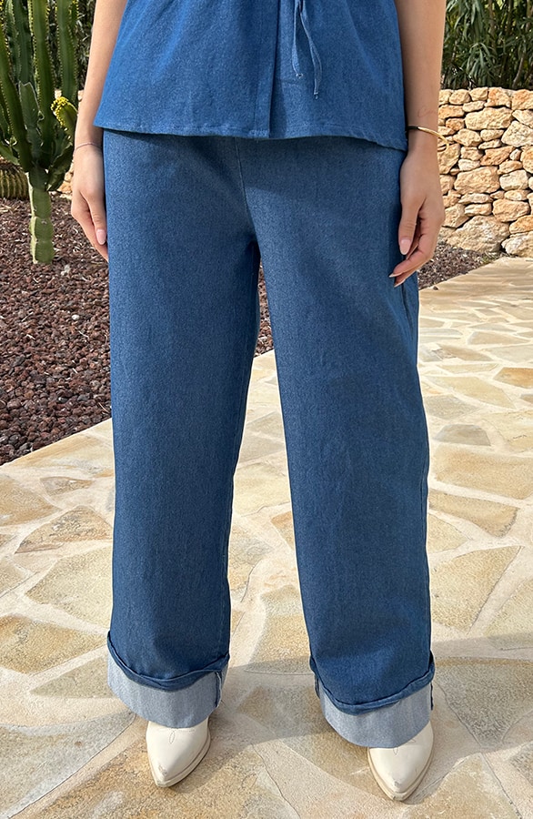 Loose Fit Denim Pantalon – shoparchief, foto 3